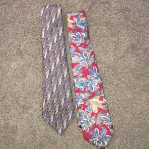 Vintage 100%Silk Ties Machdo & Oscar de La Renta